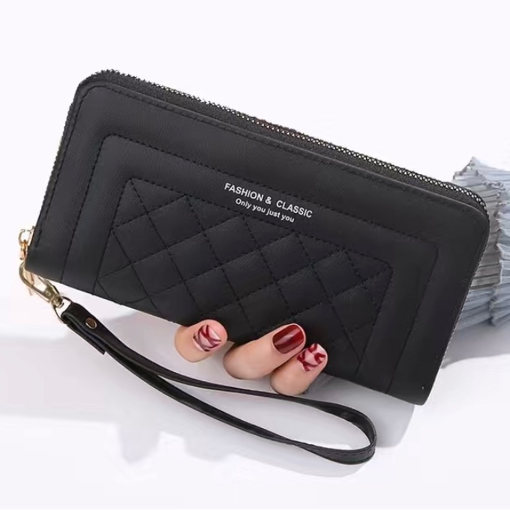 Women's argyle pattern long wallet,Fashion classic only you just you